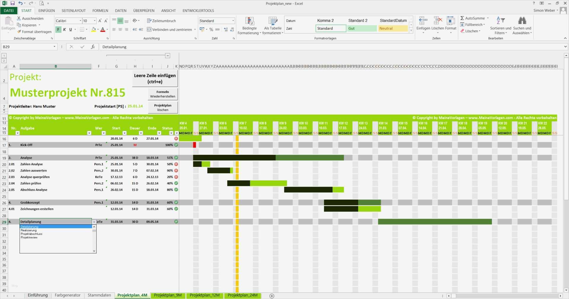 Meilensteinplan Vorlage Excel Kostenlos Inspiration Projektplan Excel ...
