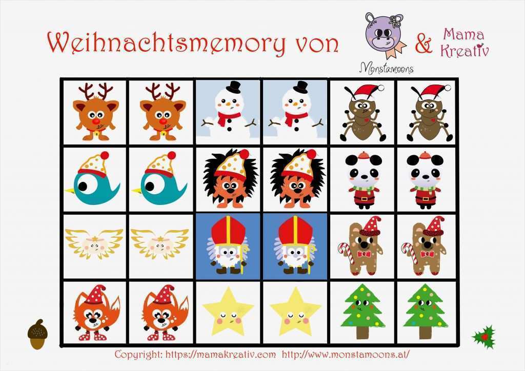 Memory Karten Vorlage Inspiration Weihnachtsmemory Selber ...