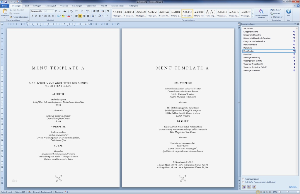 Fein Menüvorlage Für Word Galerie Bilder für das