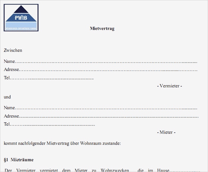 Mietvertrag Kündigung Vorlage Kostenlos Süß Pdf Mietvertrag – Download Kostenlos