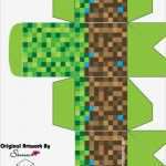 Minecraft Banner Vorlage Bewundernswert Printable Minecraft Favor Box Free