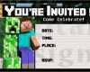 Minecraft Banner Vorlage Wunderbar Free Minecraft Printable Birthday Invitations Invitation