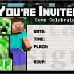 Minecraft Banner Vorlage Wunderbar Free Minecraft Printable Birthday Invitations Invitation