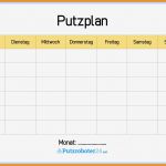 Monatsplan Excel Vorlage Cool 15 Vorlage Putzplan Excel