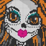 Monster High Einladungskarten Vorlagen Einzigartig Monster High Skelita Calaveras Pixel Pattern by Qwazy2