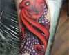 Octopus Tattoo Vorlagen Erstaunlich Bright Red and Purple Octopus Tattoo Octopus