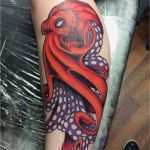 Octopus Tattoo Vorlagen Erstaunlich Bright Red and Purple Octopus Tattoo Octopus