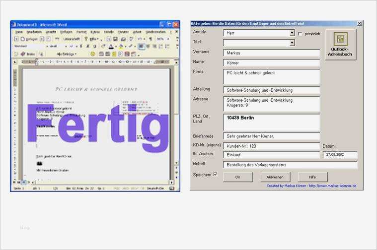 fice Word Vorlagen mit Outlookanbindung Download