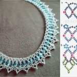 Perlenschmuck Selber Machen Vorlagen Inspiration голубое колье Beadwork Pinterest