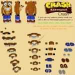 Perlentiere Vorlagen 3d Elegant 3d Crash Bandicoot Free Perler Beads Hama Beads Pyssla