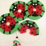 Perlenuntersetzer Fädeln Vorlagen Genial Ladybug Glass Cover Set Hama Beads by Charlottevindpless