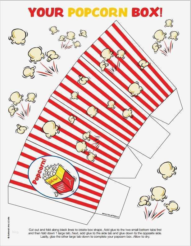 Popcorn Schachtel Vorlage Best Of 12 Free Diy Popcorn Box Printables