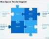 Powerpoint Puzzle Vorlage Großartig Blue Jigsaw Puzzle Diagram Powerpoint Templates Ppt