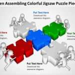 Powerpoint Puzzle Vorlage Süß 3d Men assembling Colorful Jigsaw Puzzle Pieces Ppt