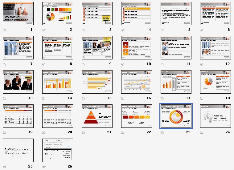 Powerpoint Vorlage Mausklick orange