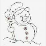 Prickeln Vorlagen Weihnachten Cool Gabarit Dessin Bonhomme De Neige