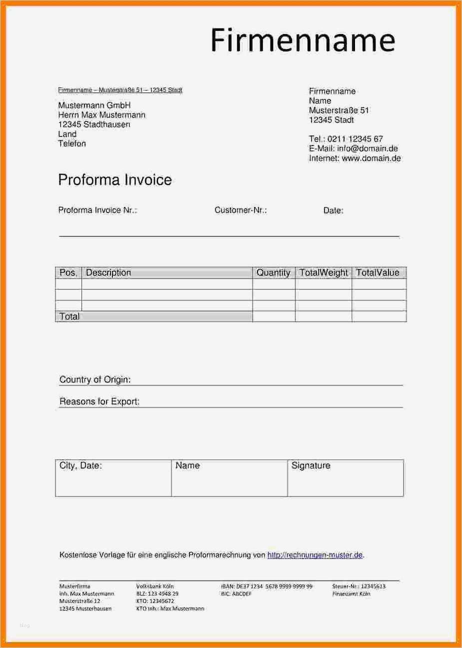 9 proforma rechnung