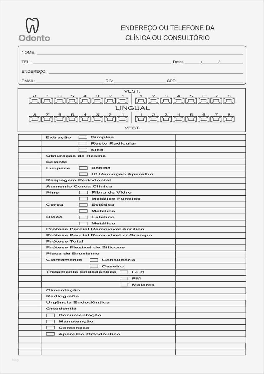 500 Fichas Anamnese Dentista 20x29cm Frente E Verso R