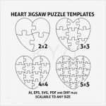 Puzzle Vorlage Word Hübsch Heart Jigsaw Puzzle Templates Ai Eps Svg Pdf Dxf Files Heart