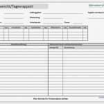 Regiebericht Vorlage Excel Kostenlos Hübsch Tagesbericht Oder Tagesrapport
