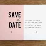 Save the Date Karten Vorlagen Bewundernswert Printable Save the Date Karte Pink Block – E Mpers