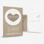 Save the Date Karten Vorlagen Elegant Vintage Save the Date Karte Mit Herz In Packpapier Optik