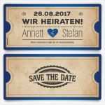 Save the Date Karten Vorlagen Süß Save the Date Karten Zur Hochzeit Vintage Herz In Blau