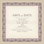 Save the Date Word Vorlage Inspiration Hochzeit Speichern Das Datum Mit Rahmens Im Renaissance