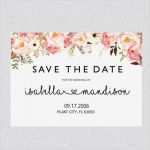 Save the Date Word Vorlage Süß Printable Save the Date Template Card Floral Save the Date