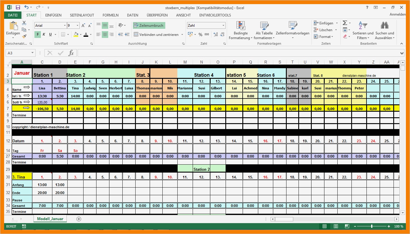 Schichtplan Vorlage Openoffice Erstaunlich 12 Nstplan ...