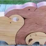 Scroll Saw Vorlagen Gut Animal Puzzle Maple Wood Scroll Saw Cut 3 Elephants