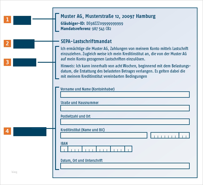 Sepa Basis Lastschriftmandat Vorlage Gut Die Sepa Lastschrift Alle Infos Auf Einen Blick