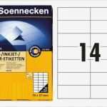 Soennecken Etiketten Vorlage Erstaunlich soennecken Universal Etiketten A4 Weiß 105x42 3mm 1 400et