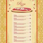 Speisekarte 3 Gänge Menü Vorlage Neu Modèle Carte De Menu Pizza — Image Vectorielle Jackybrown