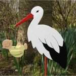 Storch Geburt Selber Basteln Vorlagen Schön Weiteres Storch Aus Holz Mit Baby Gelb 60cm Hoch