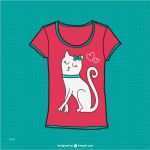 T Shirt Design Vorlagen Kostenlos Neu Süße Katze T Shirt Design