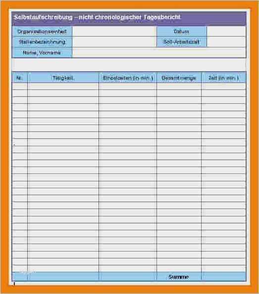 Tagesbericht Vorlage Word Einzigartig Bau Tagesbericht ...