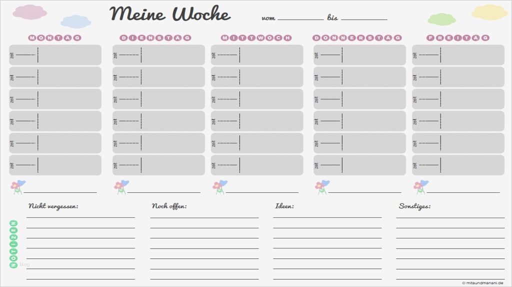 Tagesplan Für Kinder Vorlage Erstaunlich Wochenplan Zum Runterladen Kalender