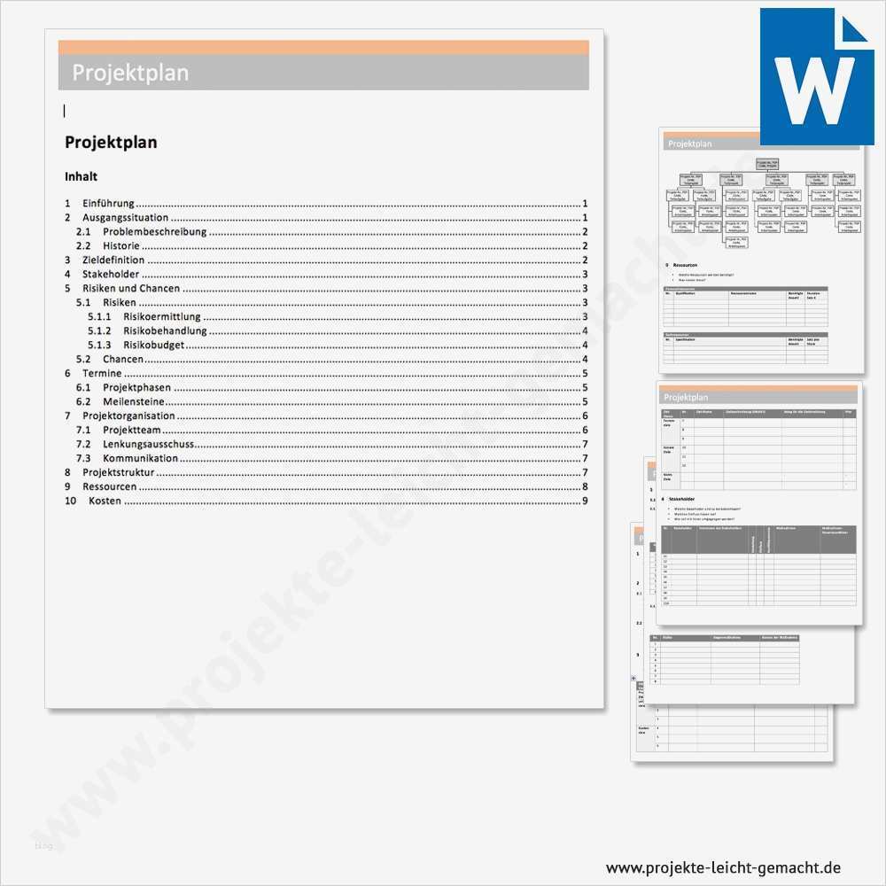 Terminplan Projektmanagement Vorlage Luxus Wunderbar Projektplan Word Vorlage Ideen Bilder Für Das