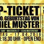 Tickets Vorlagen Zum Ausdrucken Hübsch Einladungskarten 50 Geburtstag