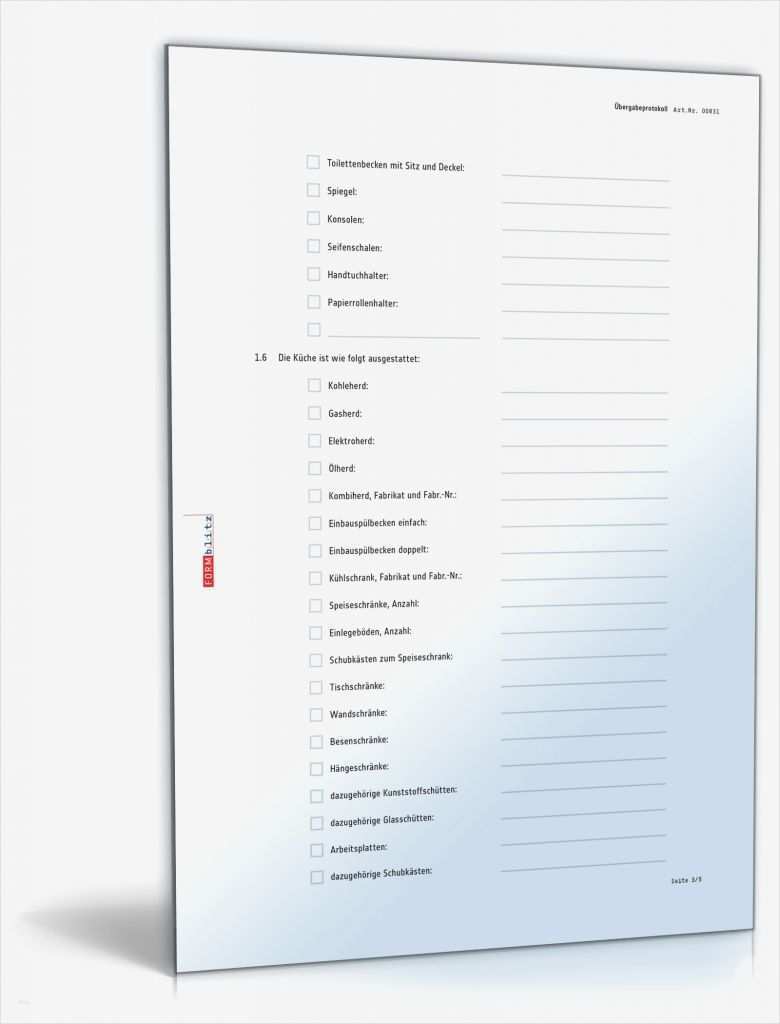 übergabeprotokoll Wohnung Vorlage Angenehm ...