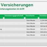 übersicht Projekte Excel Vorlage Bewundernswert Übersicht Versicherungen – so Senkst Du Deine