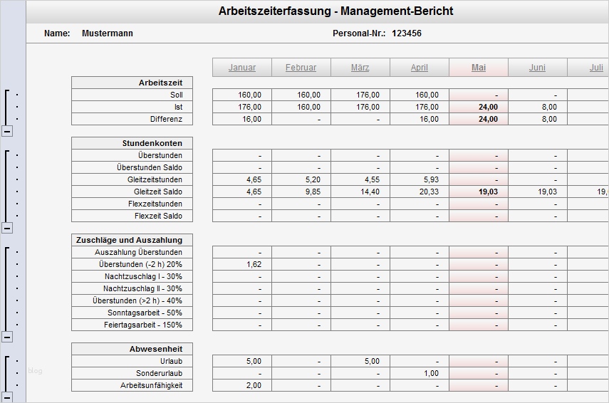 überstunden Excel Vorlage Kostenlos Beste Excel ...