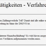 Verzeichnis Von Verarbeitungstätigkeiten Vorlage Best Of Erklaerungen Dsgvo Dsgvo Vorlagen