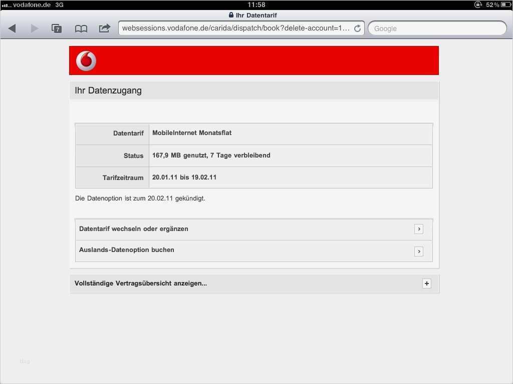 Vorlage Kündigung Vodafone Sicherheitspaket Kündigung