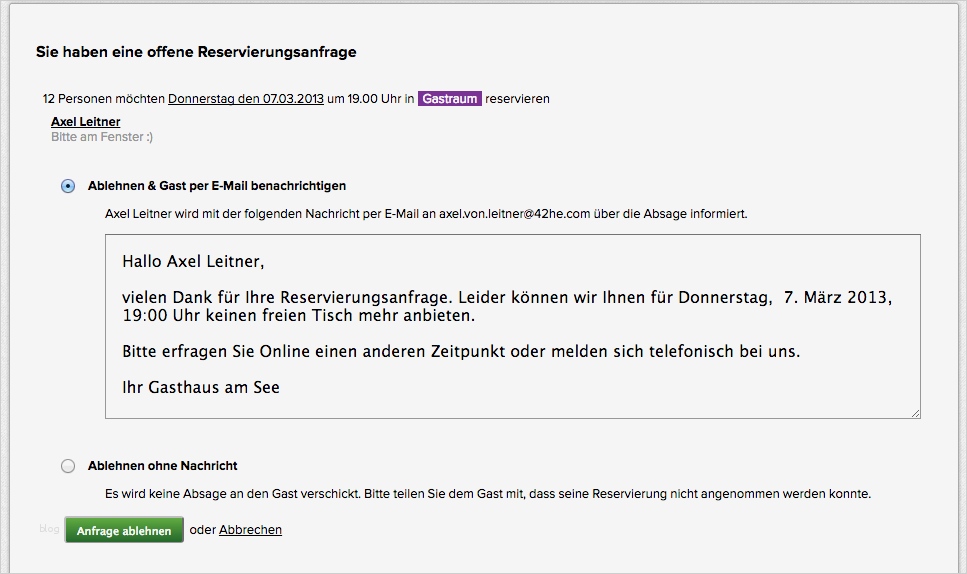 Beste Ablehnung E Mail Vorlage Zeitgenössisch Entry