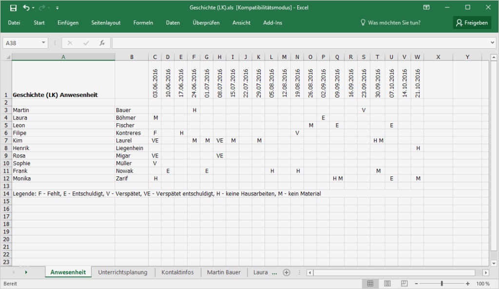 Charmant Excel Vorlagen Für Lehrer Zeitgenössisch