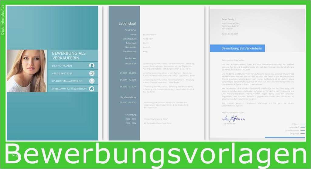 Muster line Bewerbung mit Designlebenslauf als Downloads