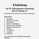 Vorlage Einladung Mitgliederversammlung Verein Angenehm Einladung Zur 55 Jahreshauptversammlung – Sv Kasing E V 1959