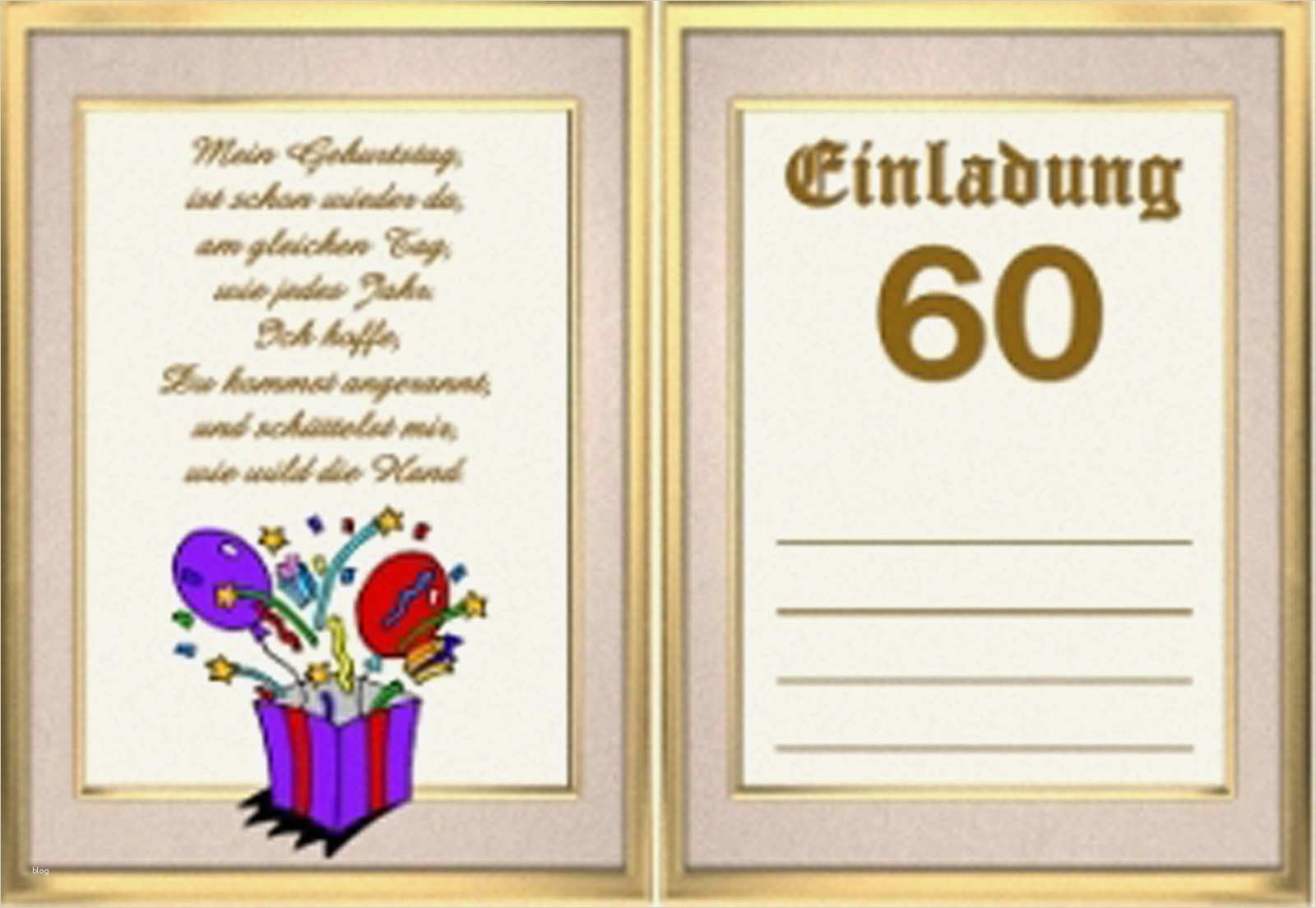 60 Geburtstag Einladung